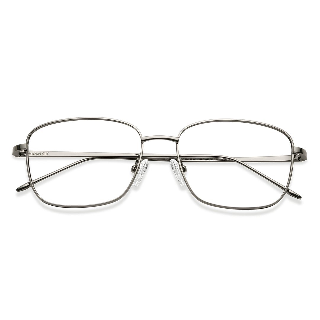 Lenskart Air Online Silver Full Rim Square left side
