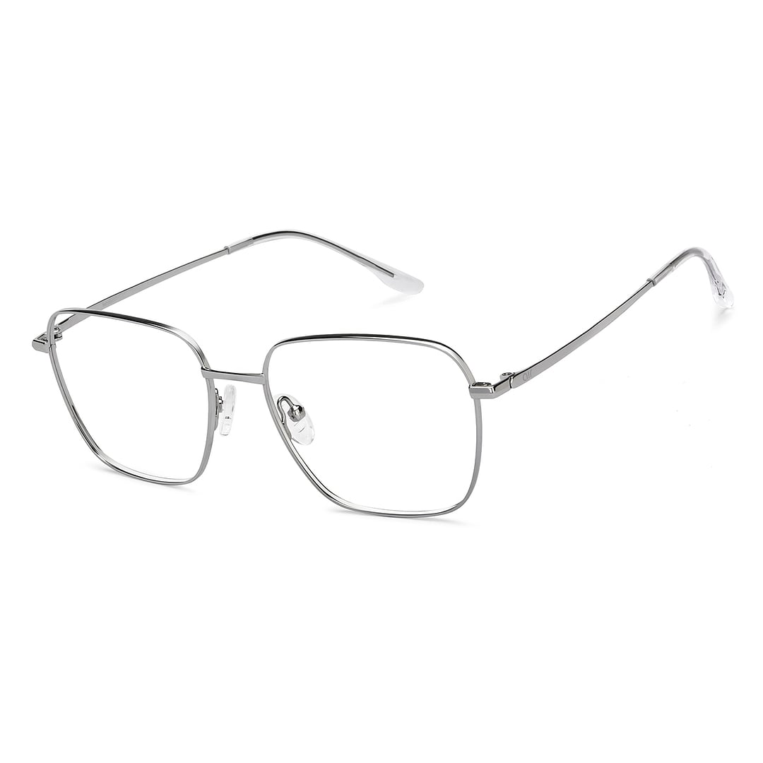 Lenskart Air Silver Full Rim Square left side