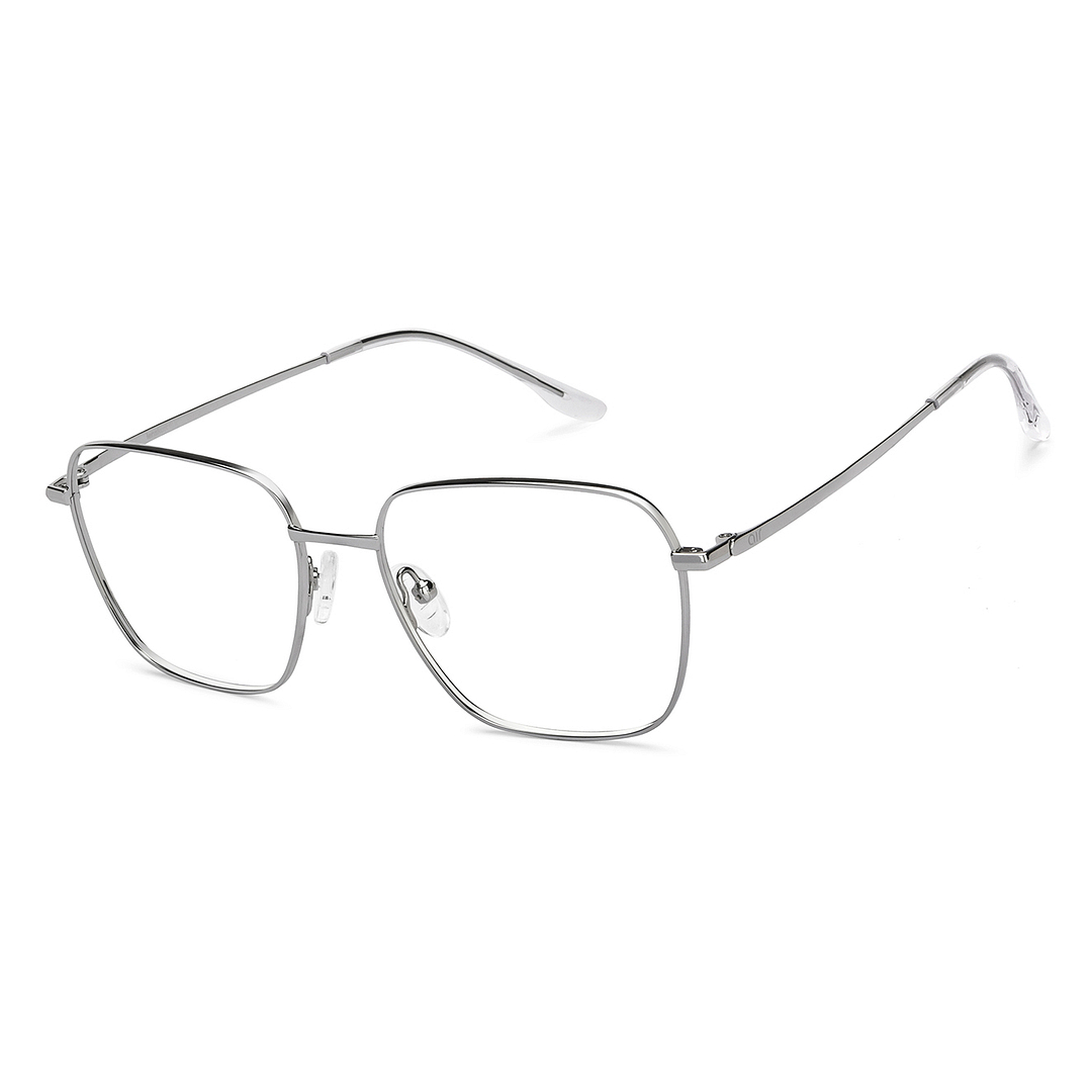 Lenskart Air Silver Full Rim Square left side