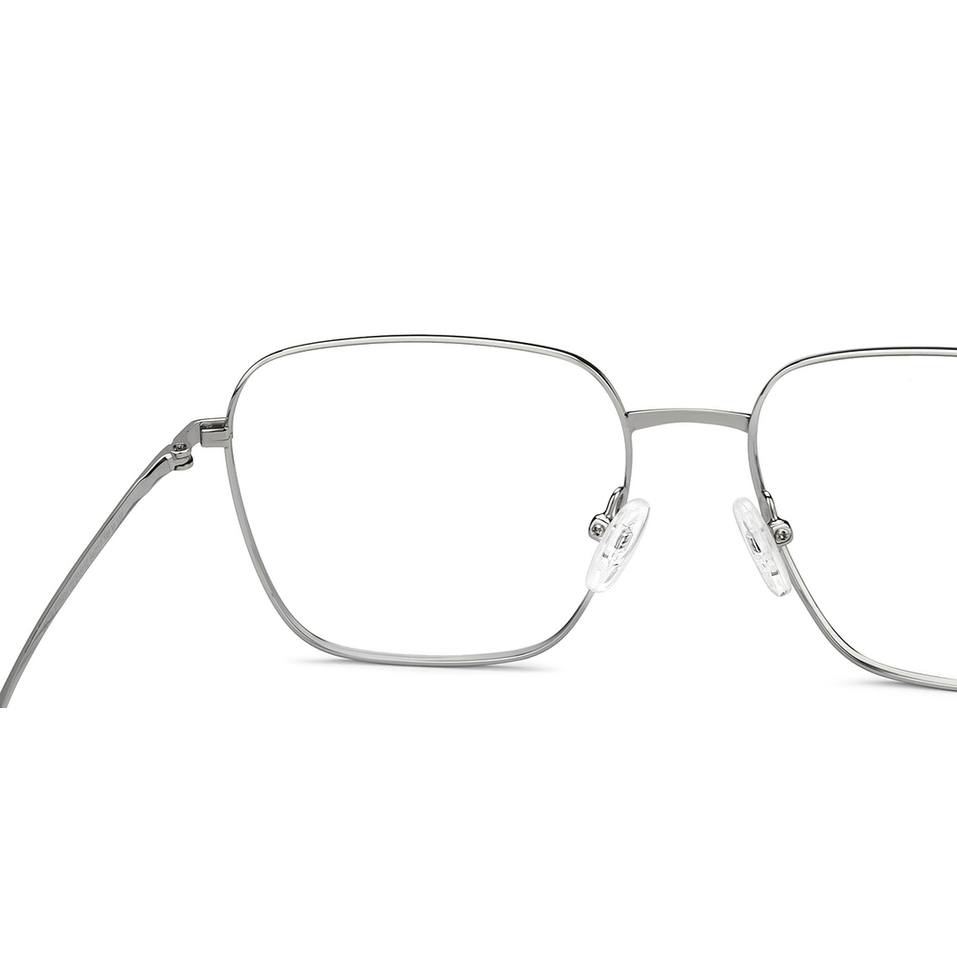 Lenskart Air Silver Full Rim Square left side