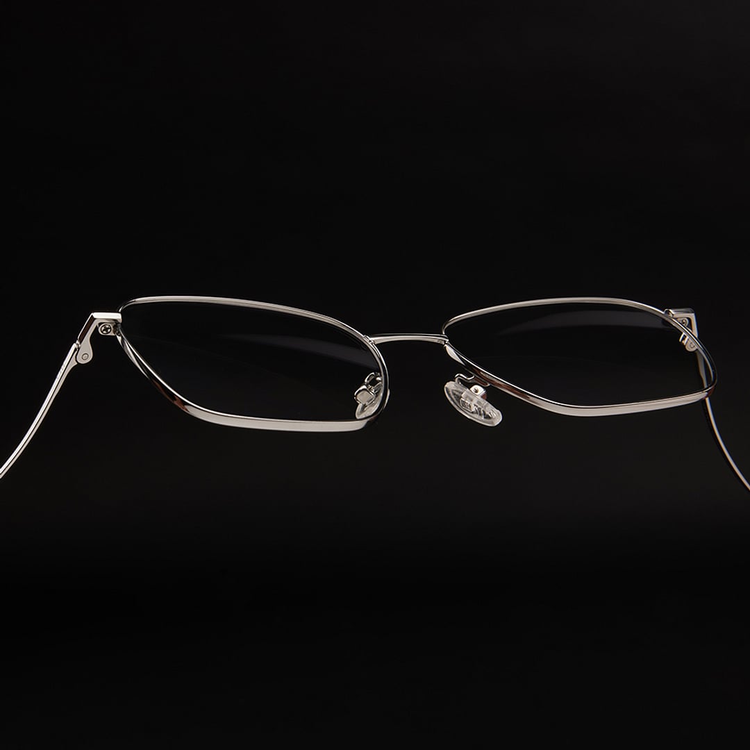 Lenskart Air Silver Full Rim Square left side