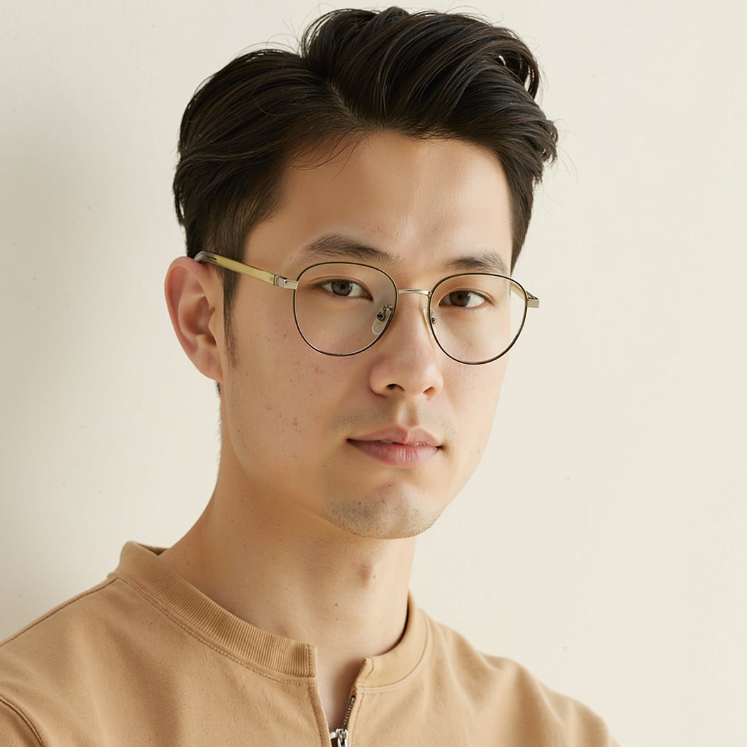 Lenskart Silver Full Rim Round left side