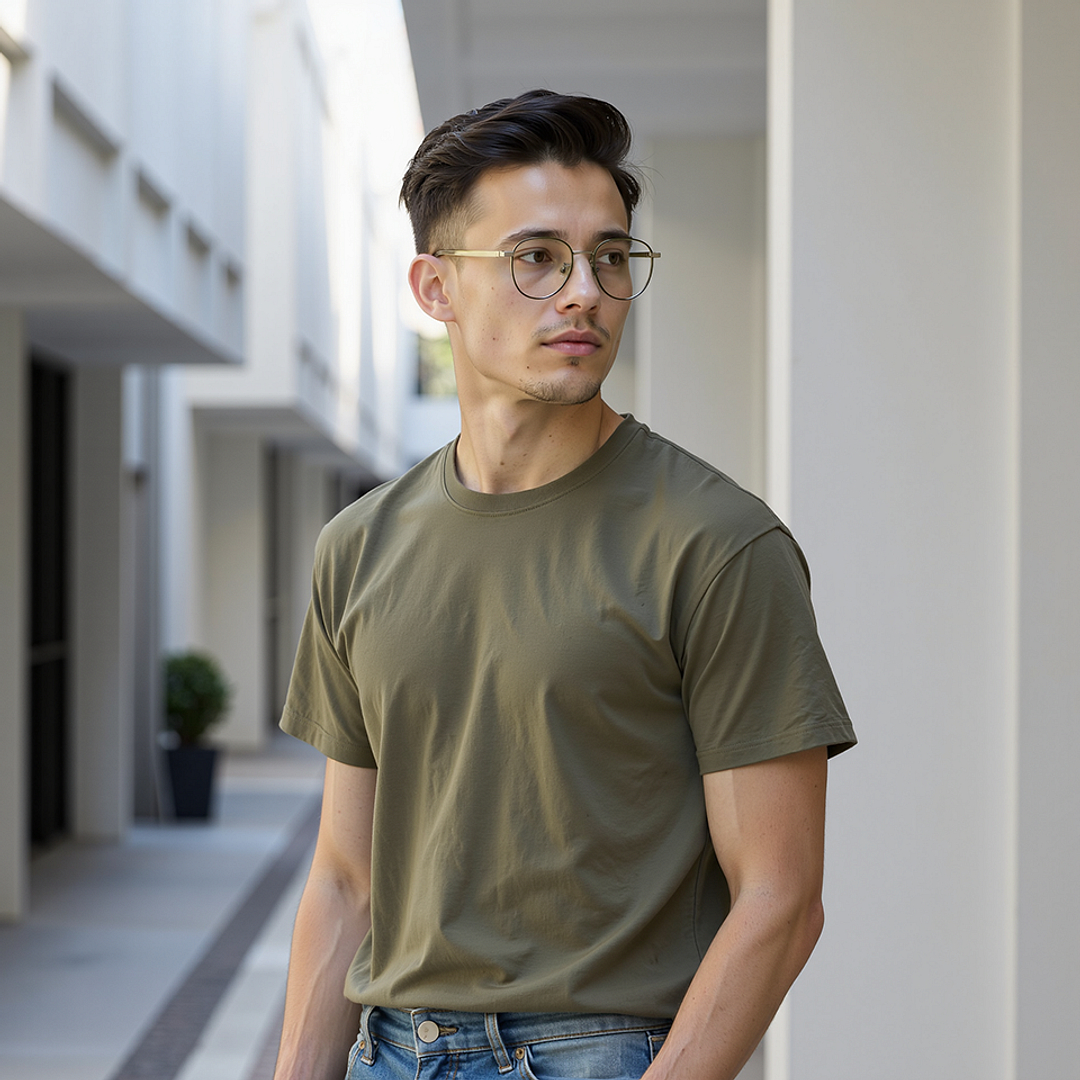 Lenskart Silver Full Rim Round left side