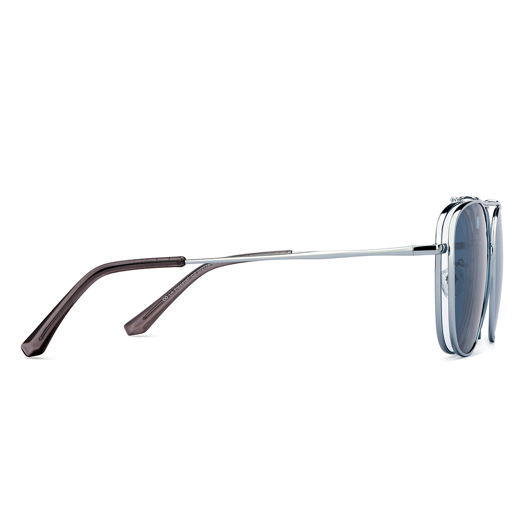 Lenskart Air Silver Full Rim Aviator right side