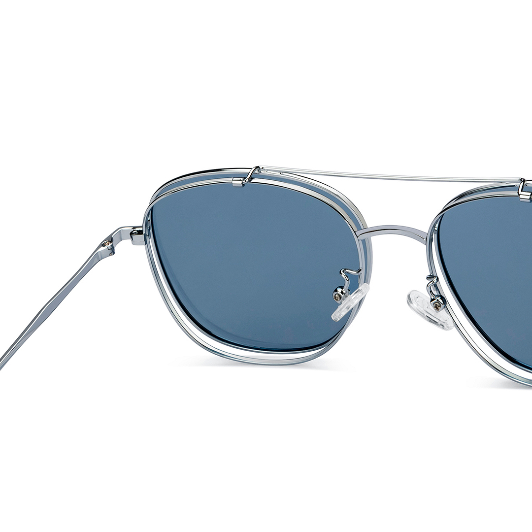 Lenskart Air Silver Full Rim Aviator right side