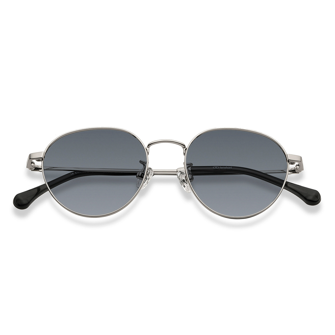 Lenskart Silver Full Rim Round left side