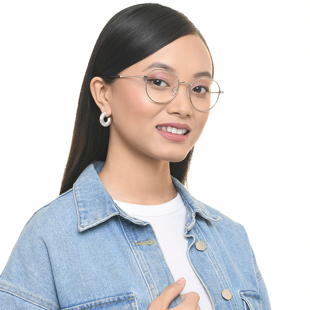 Lenskart Silver Full Rim Round left side