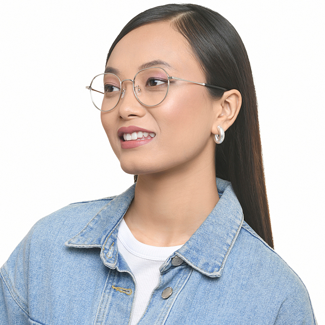 Lenskart Silver Full Rim Round right side