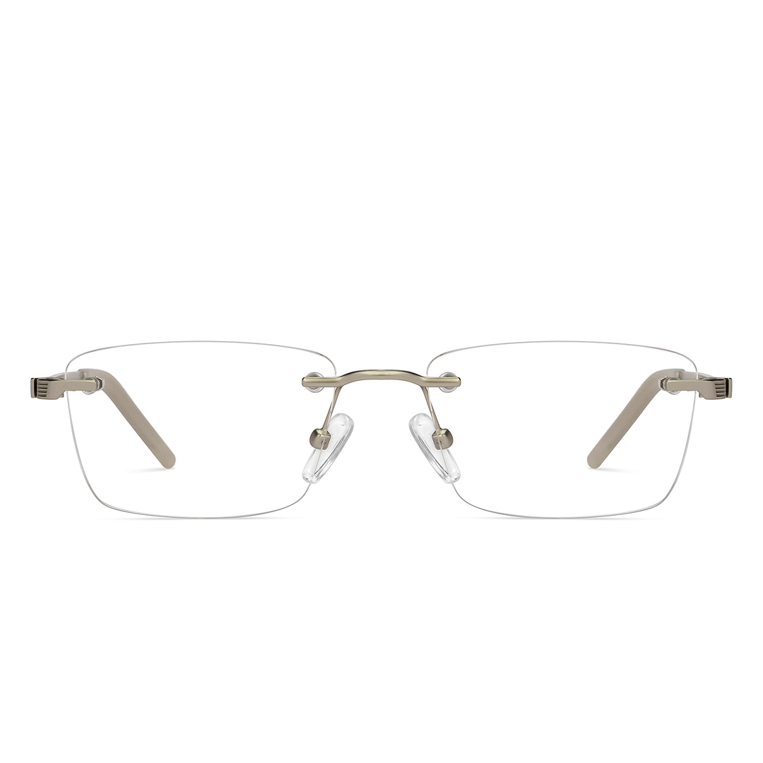 Lenskart Air Online Silver Rimless Rectangle right side