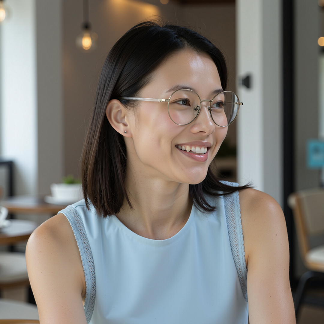 Lenskart Silver Full Rim Round left side