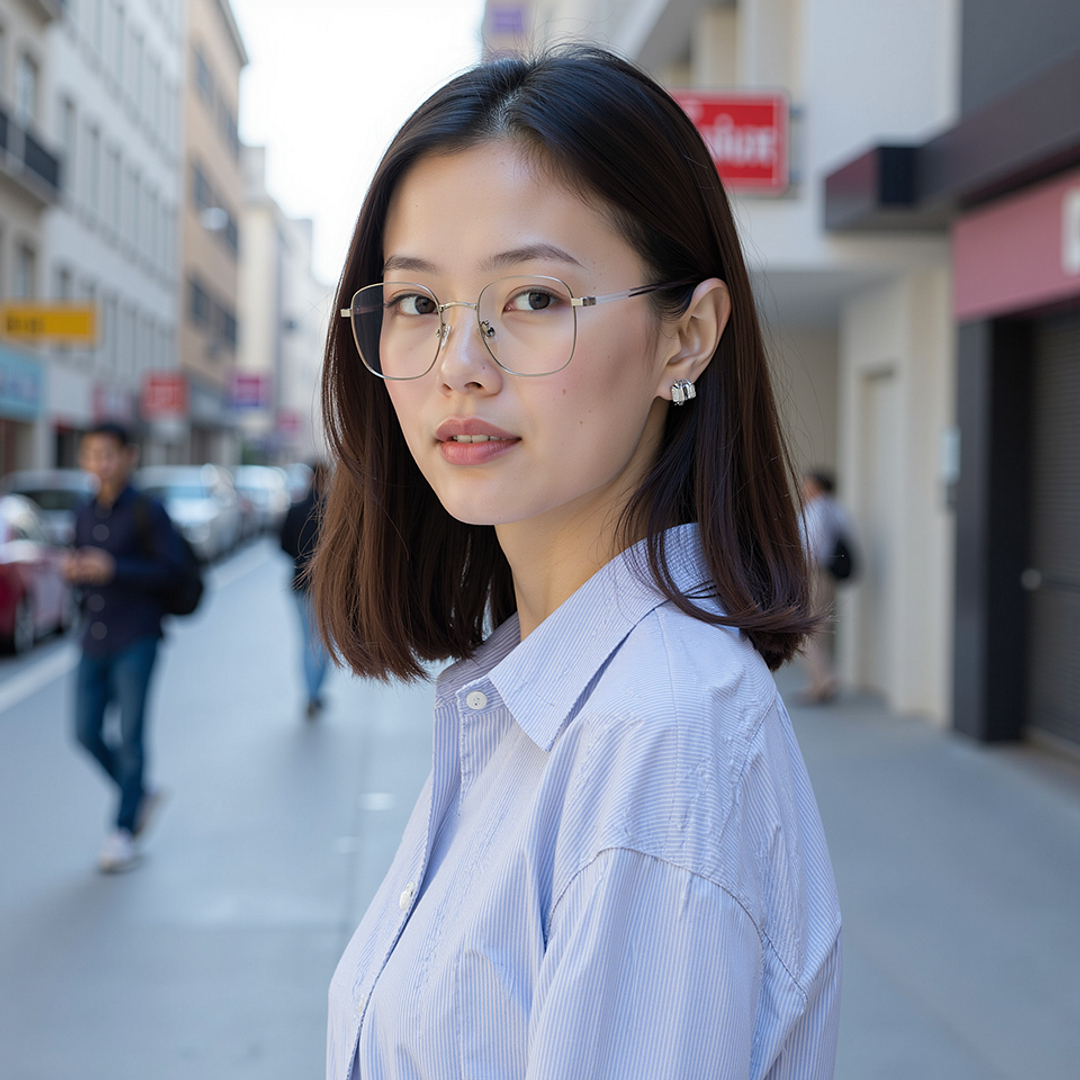 Lenskart Silver Full Rim Square right side