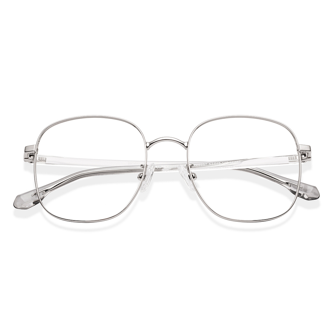 Lenskart Silver Full Rim Square left side