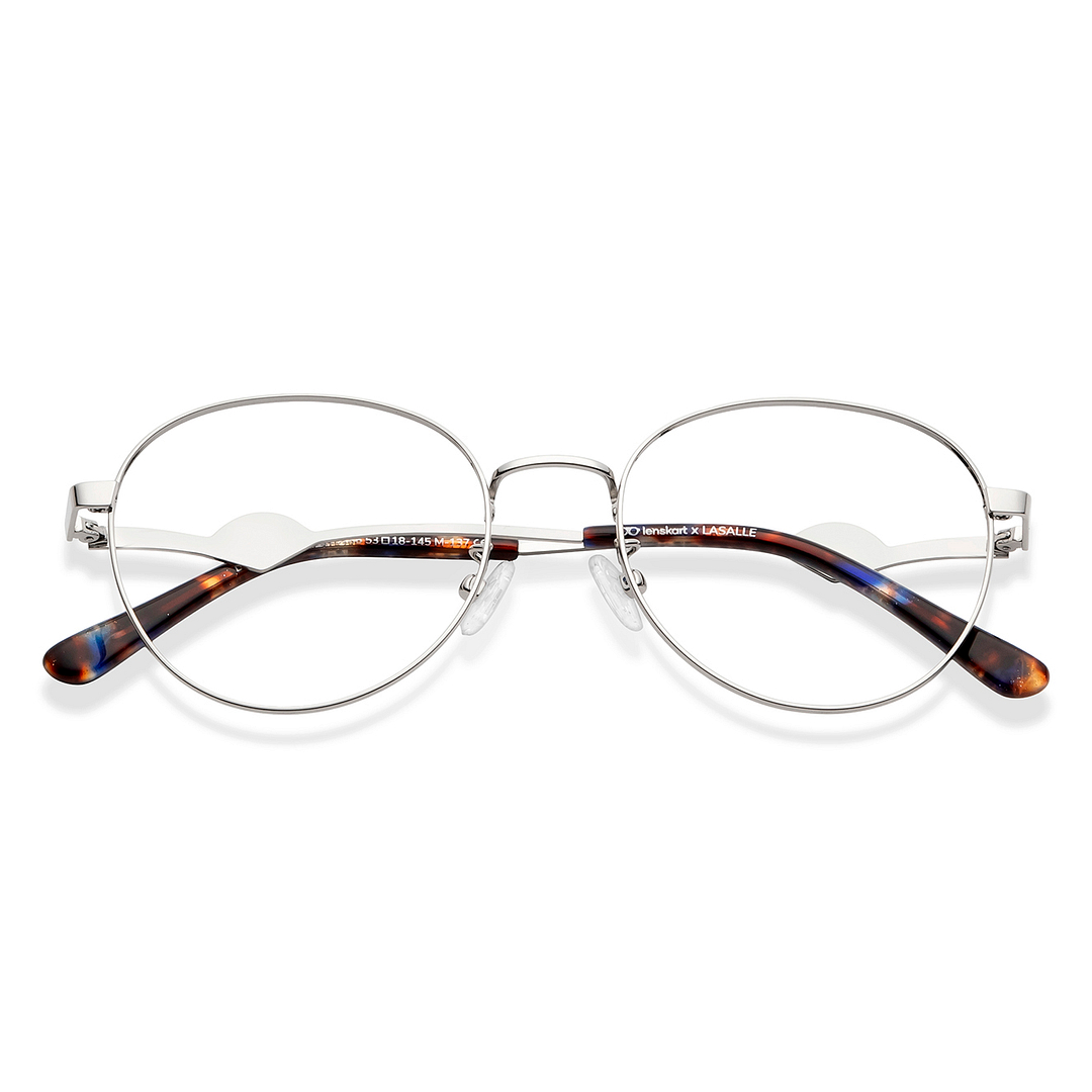 Lenskart Silver Full Rim Round left side