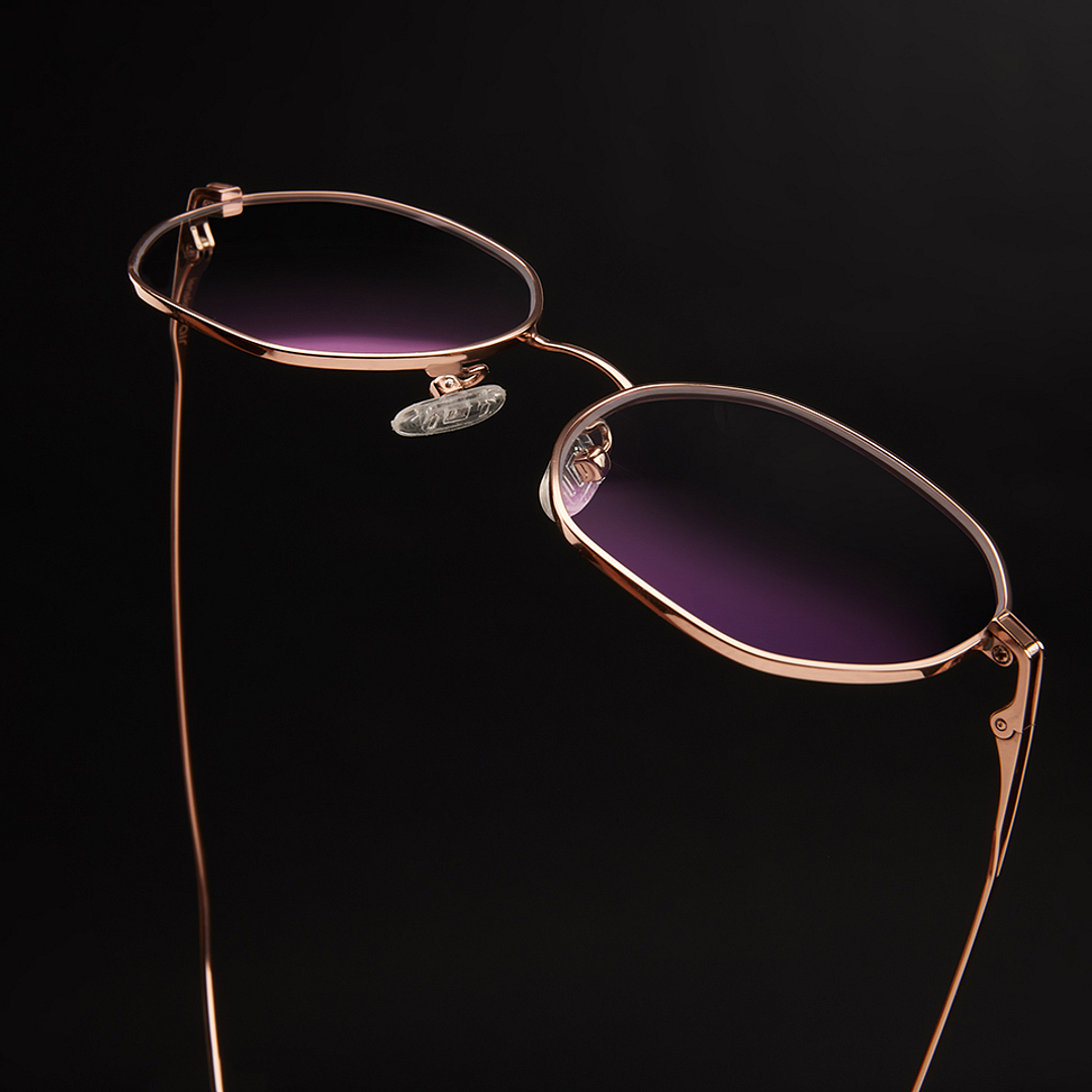 Lenskart Air Online Gold Full Rim Geometric right side