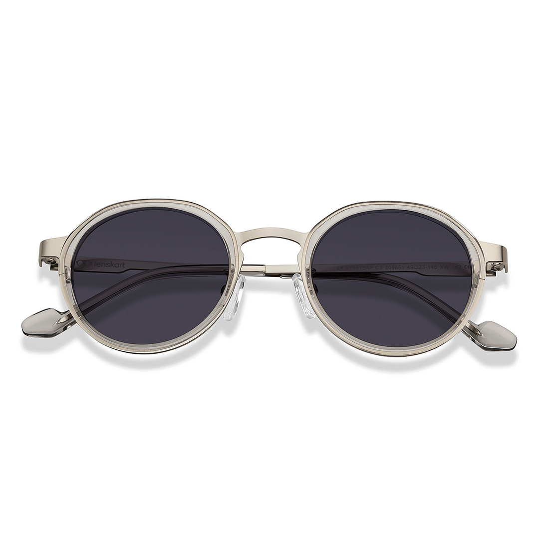 Lenskart Silver Full Rim Round left side