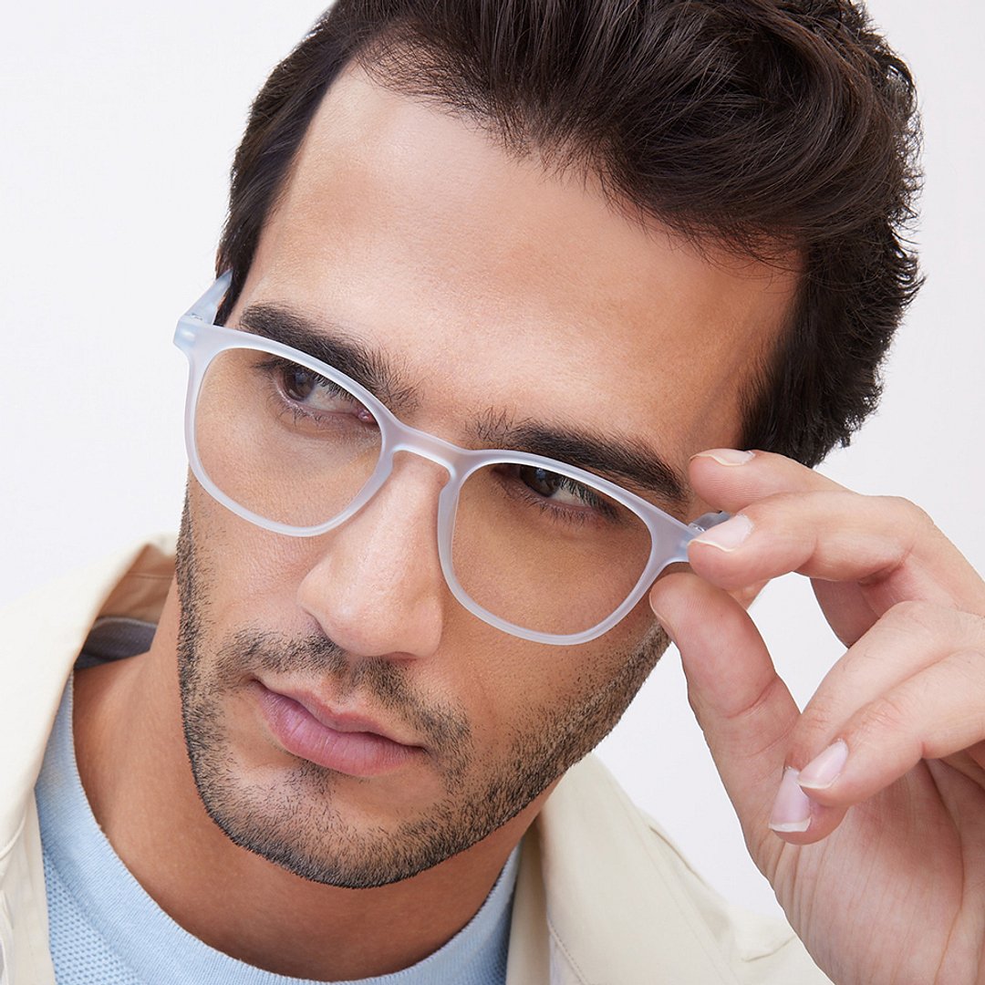 Lenskart Hustlr Online Blue sky Full Rim Square right side