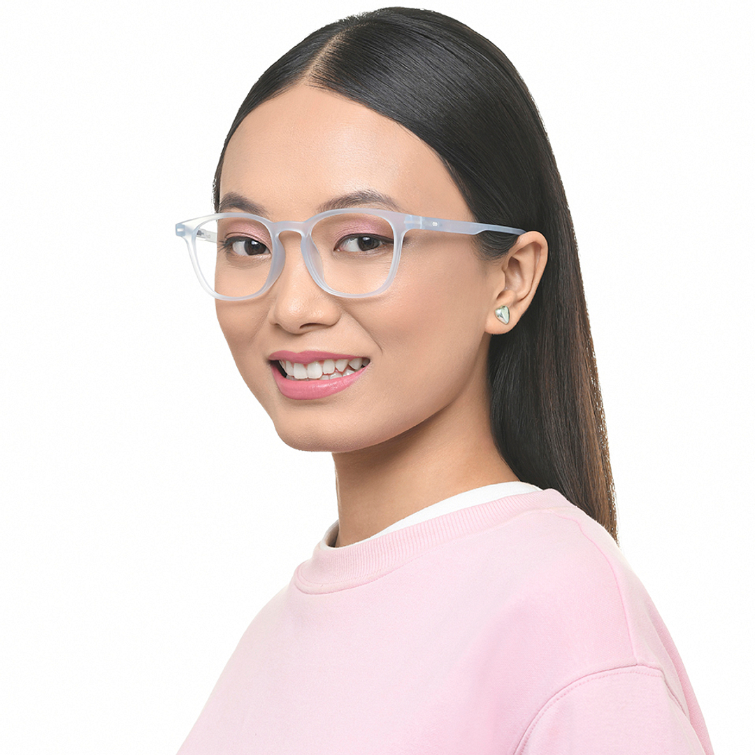 Lenskart Hustlr Sky Blue Full Rim Square right side