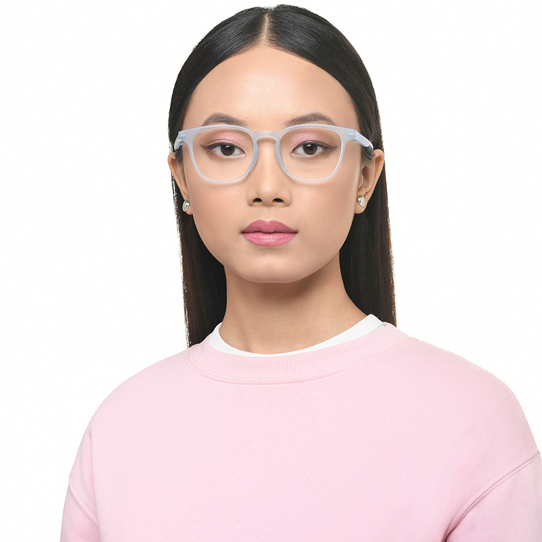 Lenskart Hustlr Sky Blue Full Rim Square left side