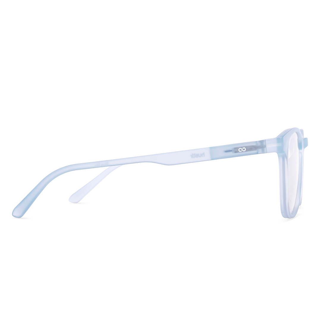 Lenskart Hustlr Sky Blue Full Rim Square left side