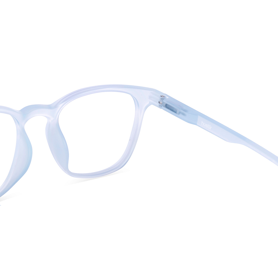 Lenskart Hustlr Sky Blue Full Rim Square left side