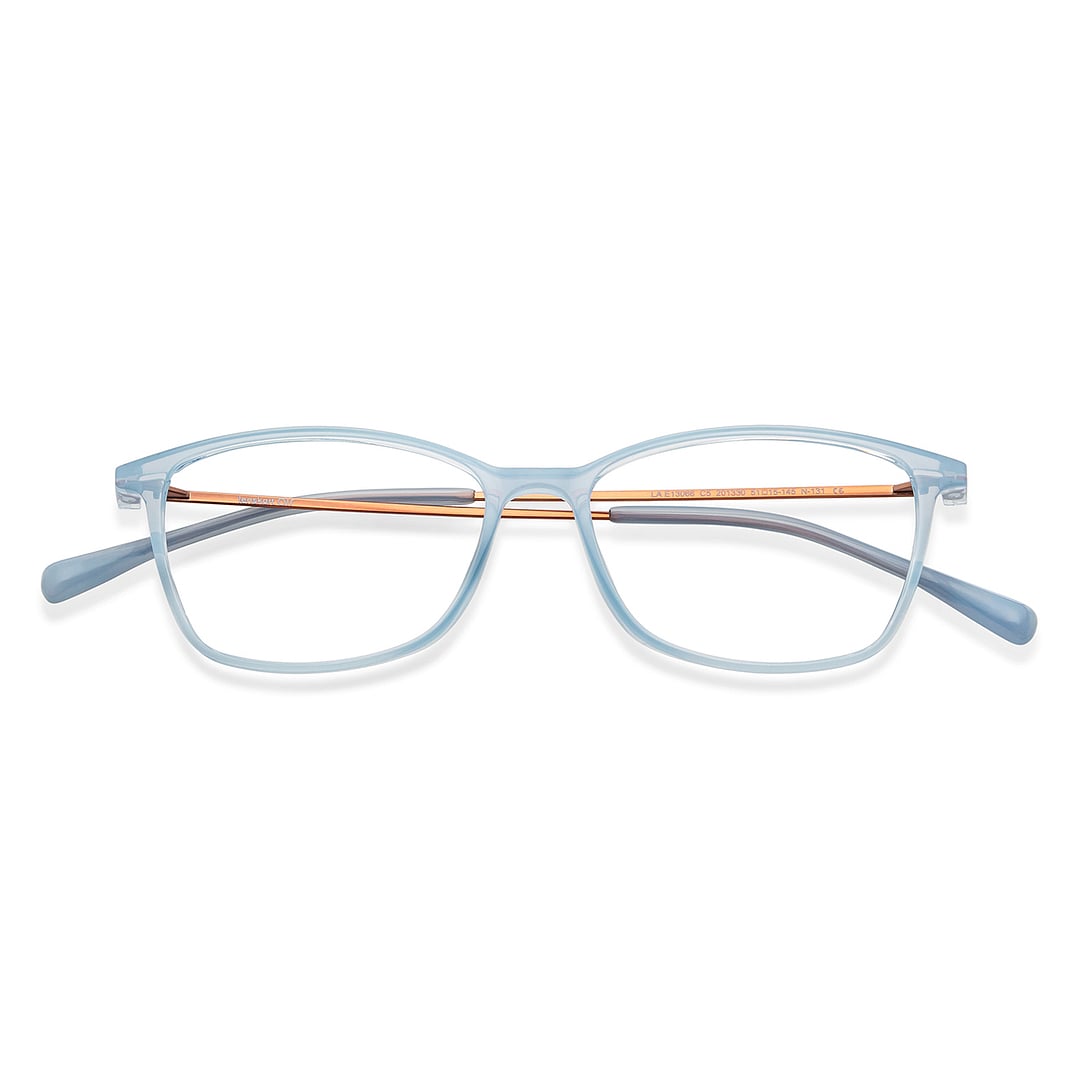 Lenskart Air Online Blue Transparent Full Rim Square left side