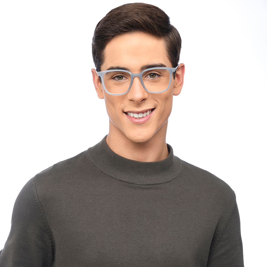 Lenskart Air Online Blue Transparent Full Rim Square left side