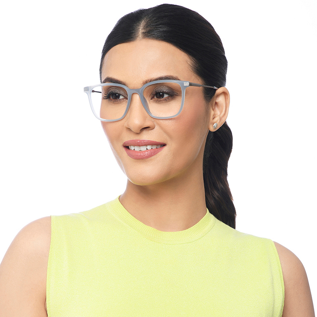 Lenskart Air Online Blue Transparent Full Rim Square right side