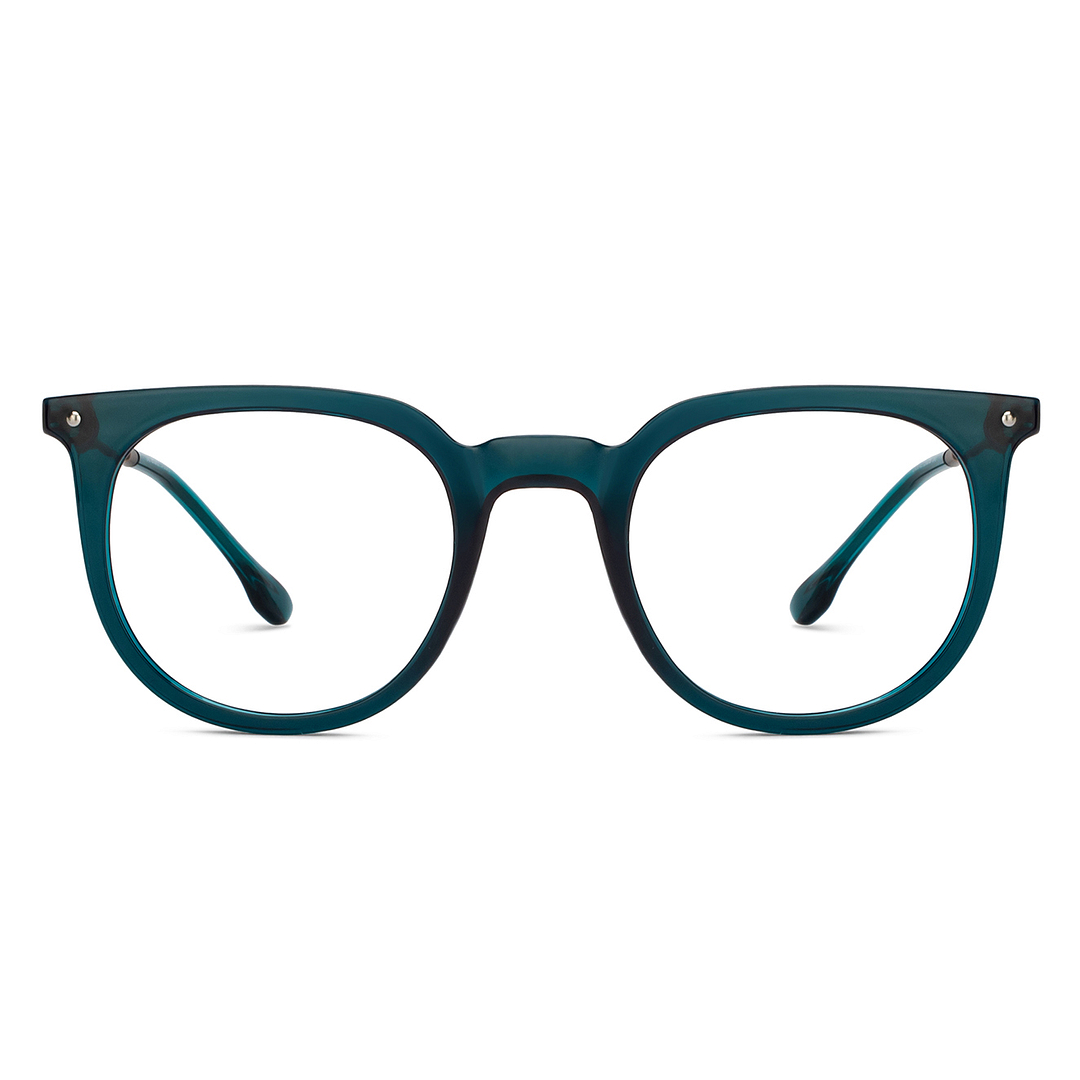 Lenskart Studio Online Green Transparent Full Rim Round left side