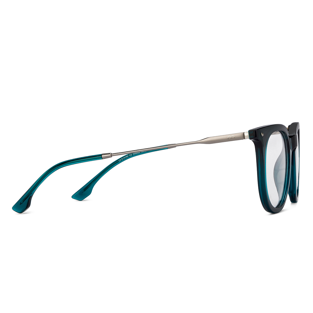 Lenskart Studio Online Green Transparent Full Rim Round left side