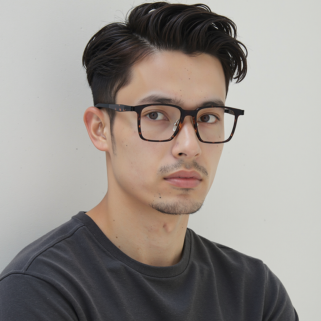 Lenskart Air LA Light Brown Full Rim Square right side