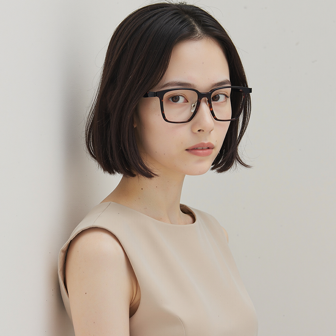 Lenskart Air LA Light Brown Full Rim Square right side