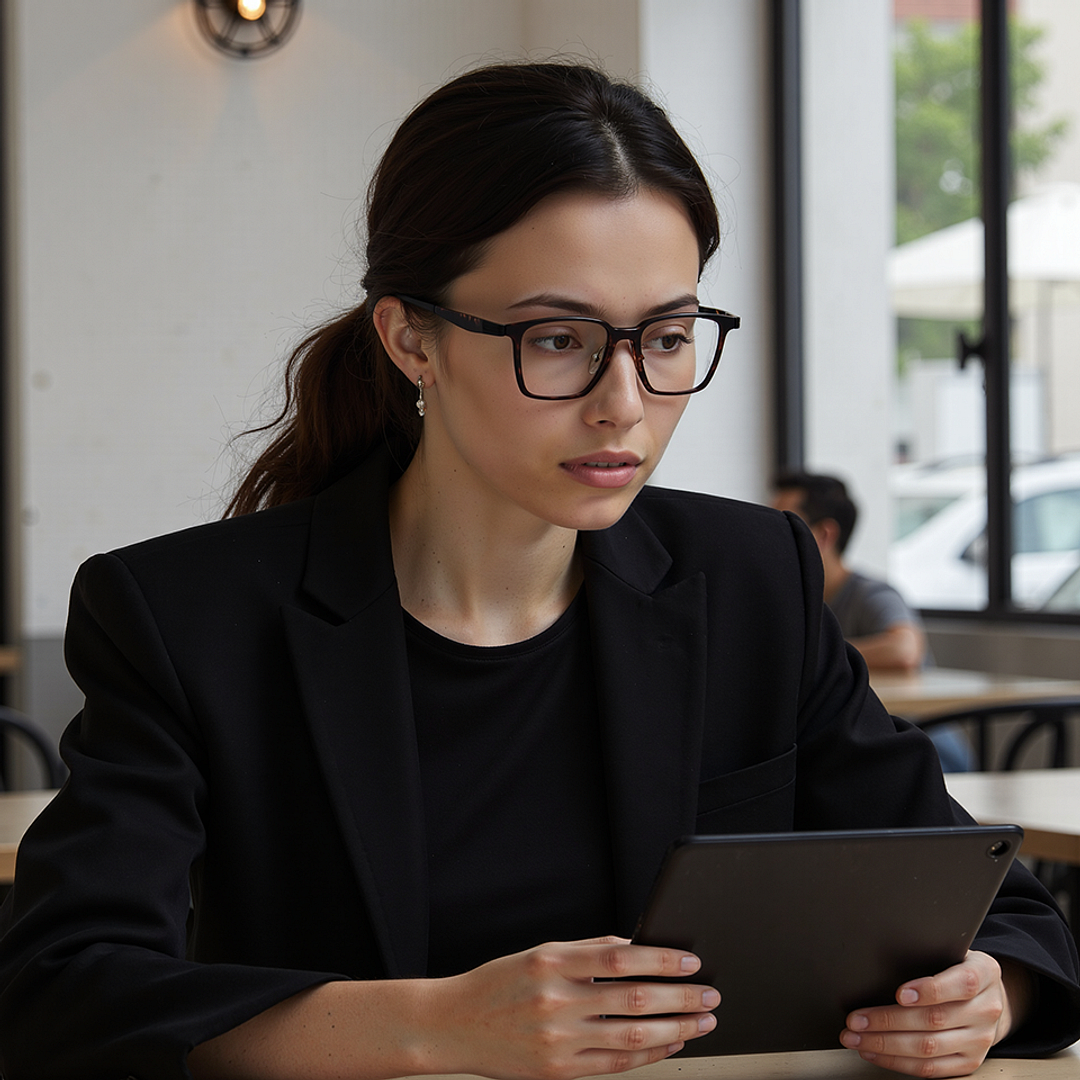 Lenskart Air LA Light Brown Full Rim Square right side