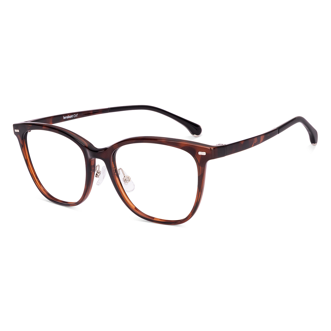 Lenskart Air Tortoise Full Rim Cat Eye left side