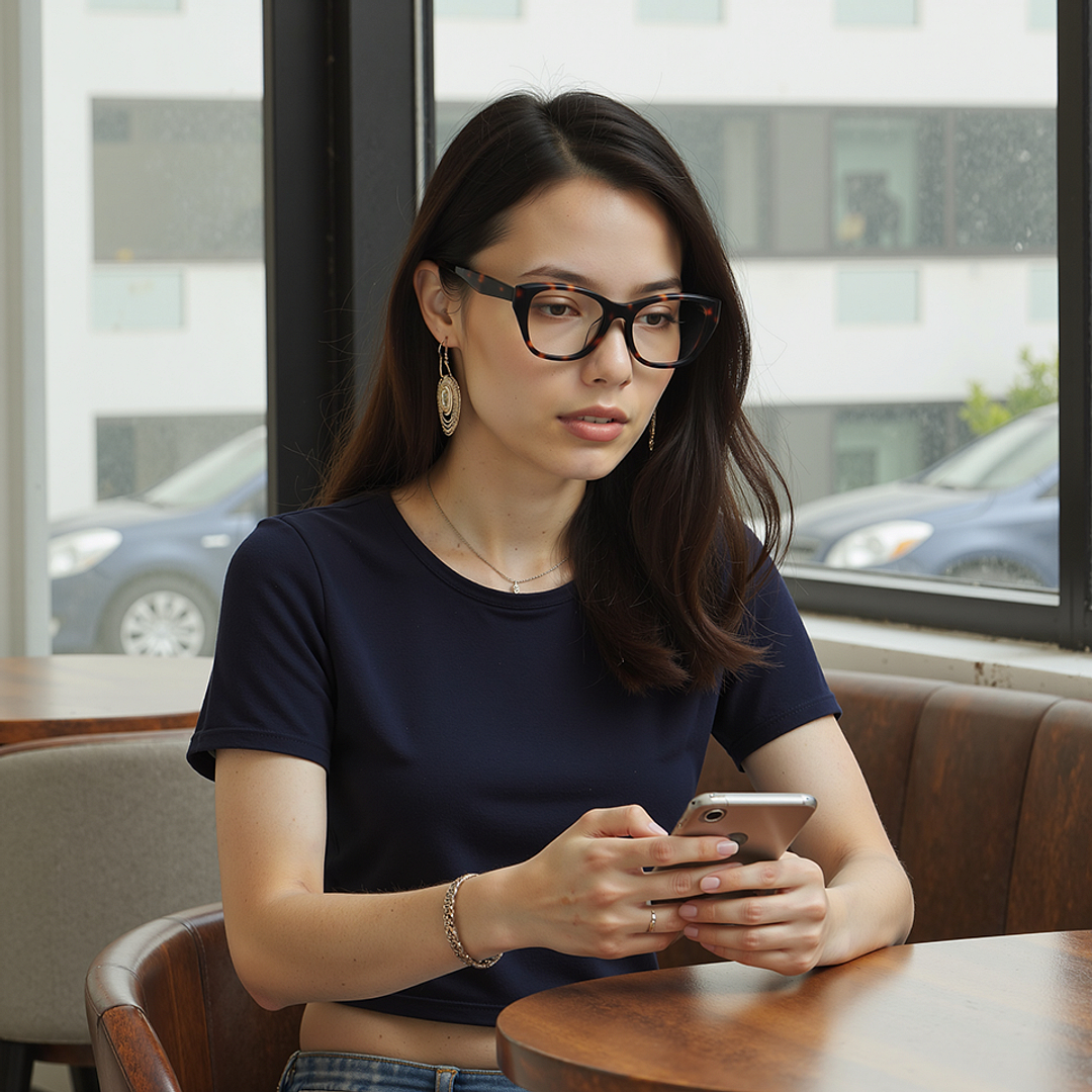 Lenskart Tortoise Full Rim Cat Eye left side