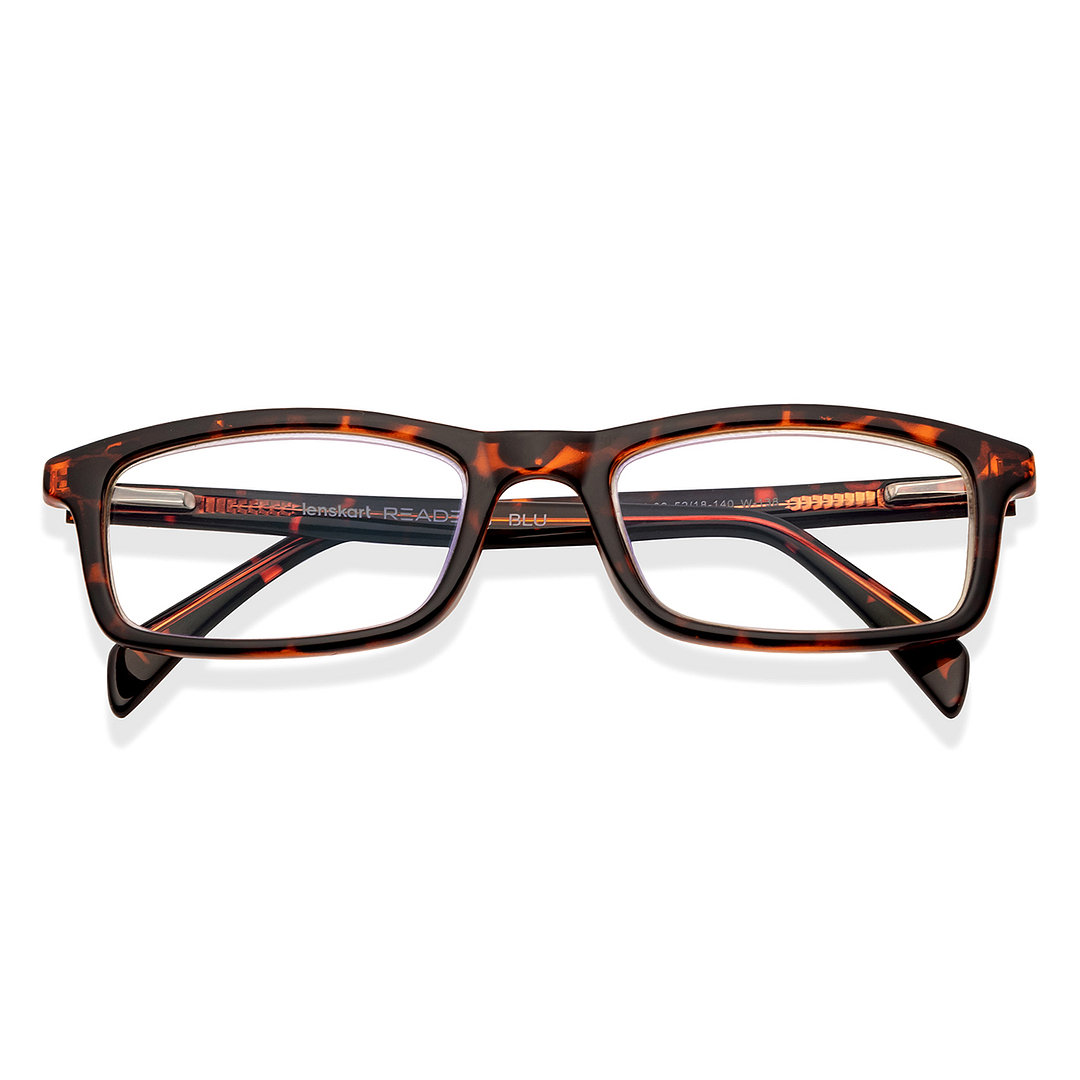 LENSKART BLU READERS Demi Turquoise Full Rim Rectangle LENSKART BLU READERS LR E11058 Only for 1 Prefitted Powers left side