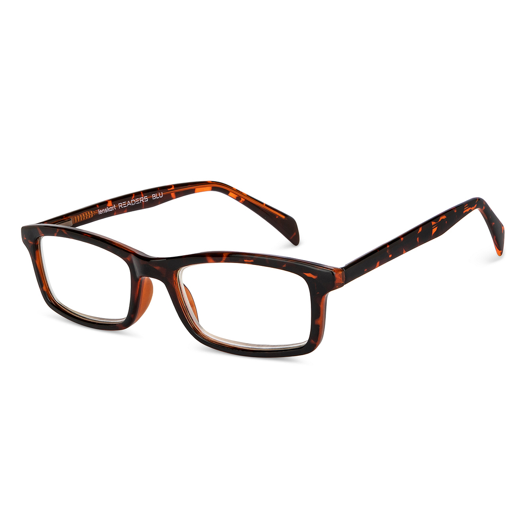 LENSKART BLU READERS Demi Turquoise Full Rim Rectangle LENSKART BLU READERS LR E11058 Only for 2 5 Prefitted Powers left side