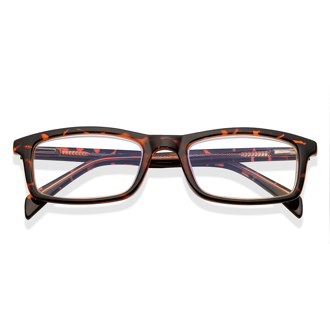 LENSKART BLU READERS Demi Turquoise Full Rim Rectangle LENSKART BLU READERS LR E11058 Only for 2 5 Prefitted Powers left side