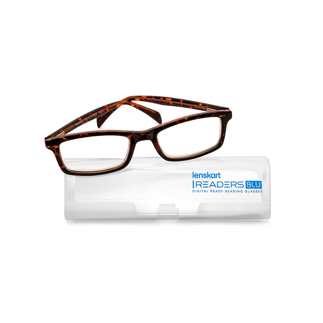 LENSKART BLU READERS Demi Turquoise Full Rim Rectangle LENSKART BLU READERS LR E11058 Only for 2 5 Prefitted Powers right side