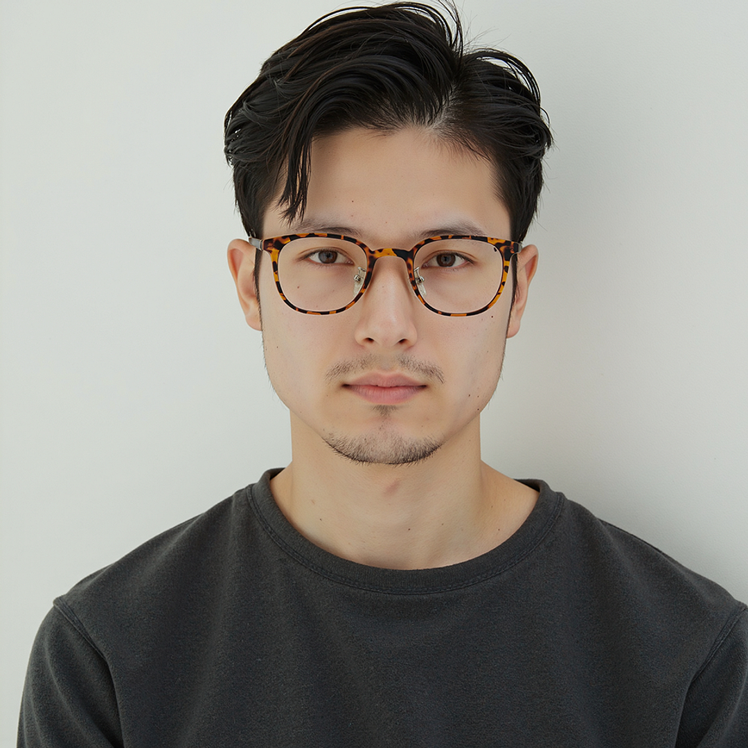 Lenskart Air LA Tortoise Full Rim Square left side