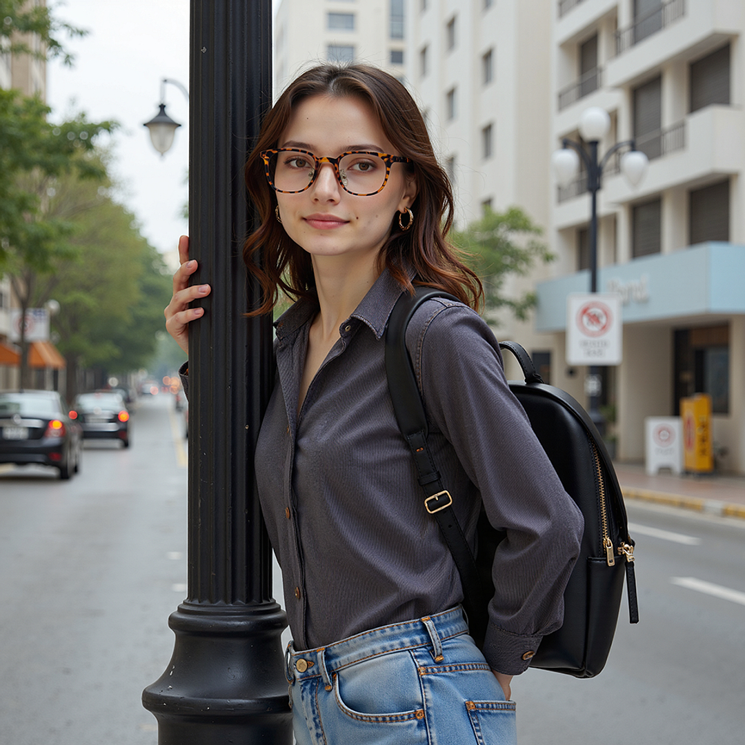 Lenskart Air LA Tortoise Full Rim Square right side