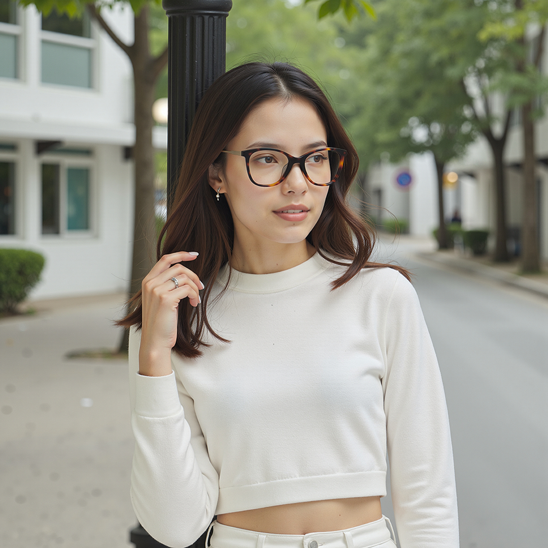 Lenskart Tortoise Full Rim Cat Eye left side