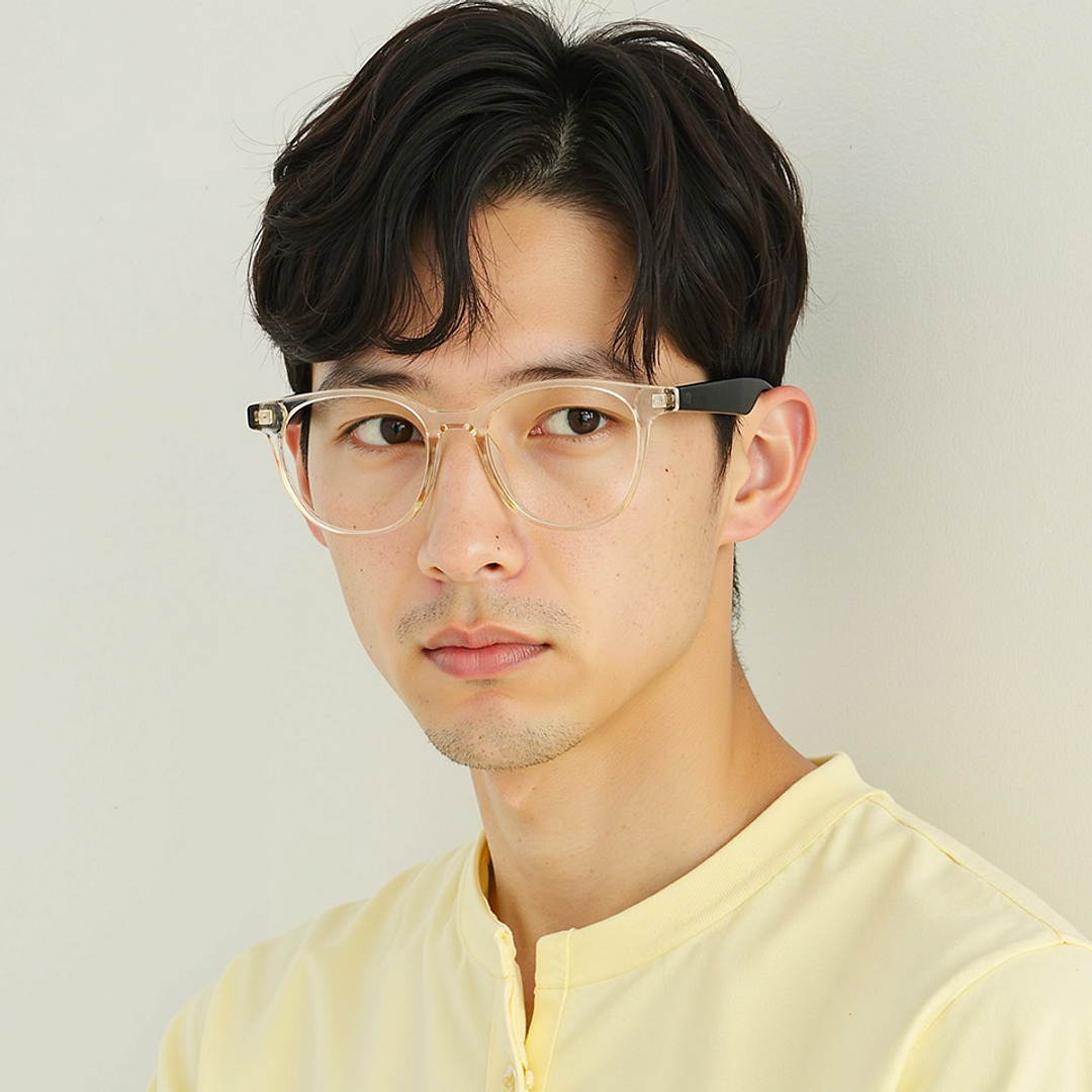 Lenskart Crystal Transparent Full Rim Round left side