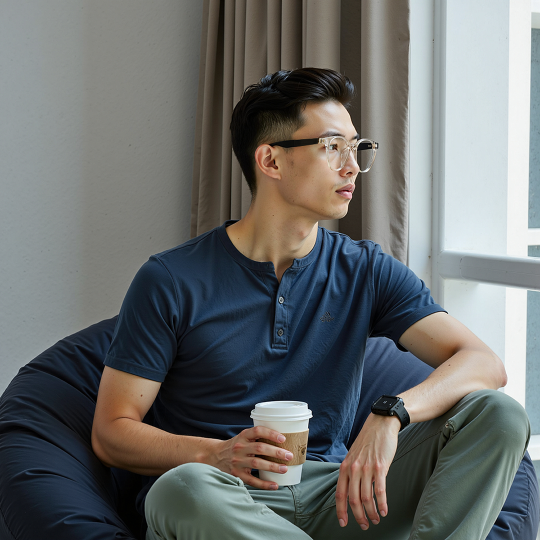 Lenskart Crystal Transparent Full Rim Round right side