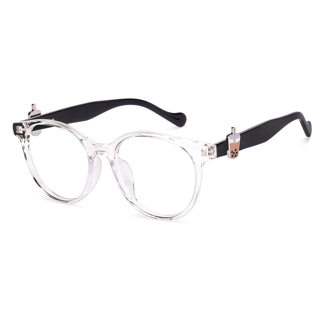 Lenskart Crystal Transparent Full Rim Round left side