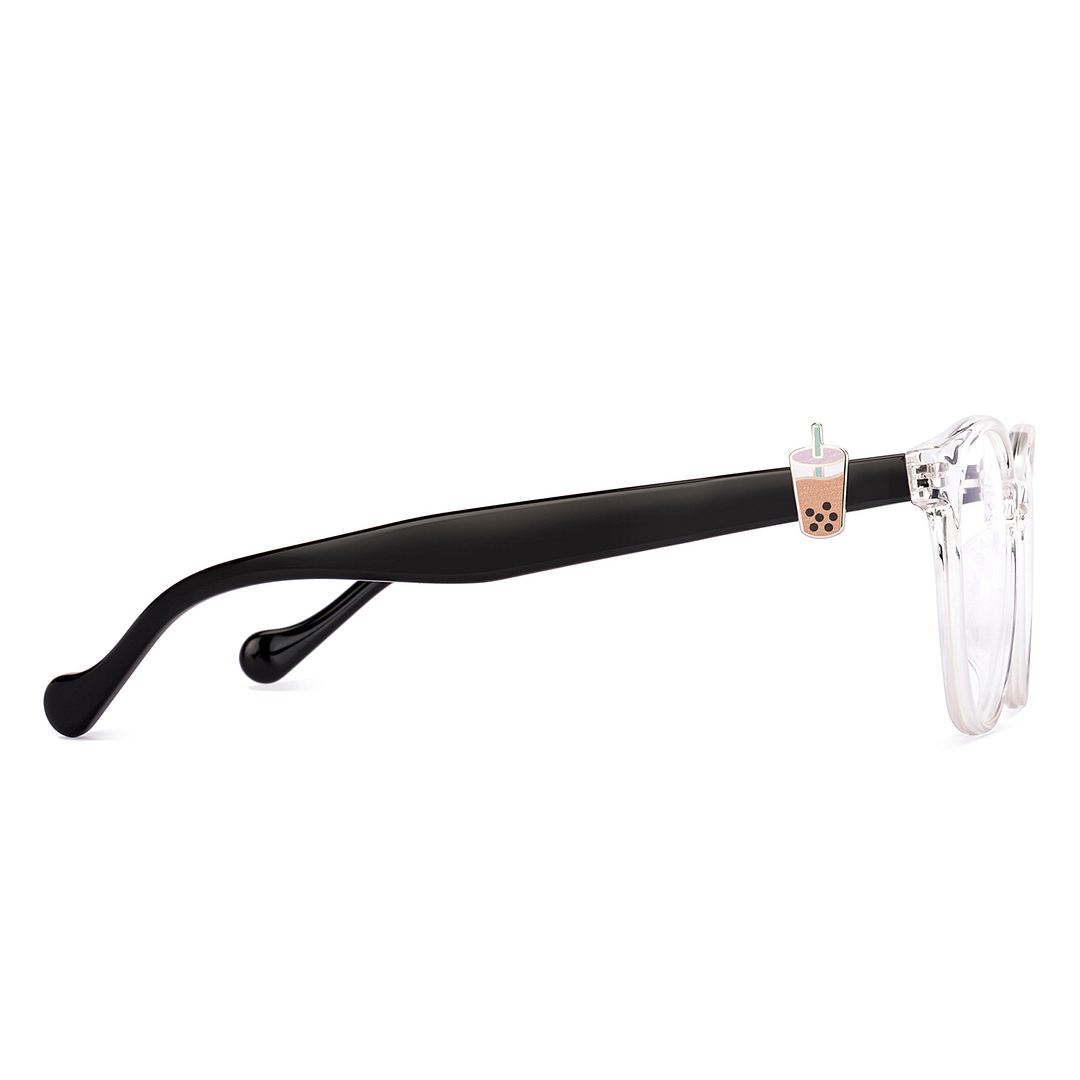 Lenskart Crystal Transparent Full Rim Round left side