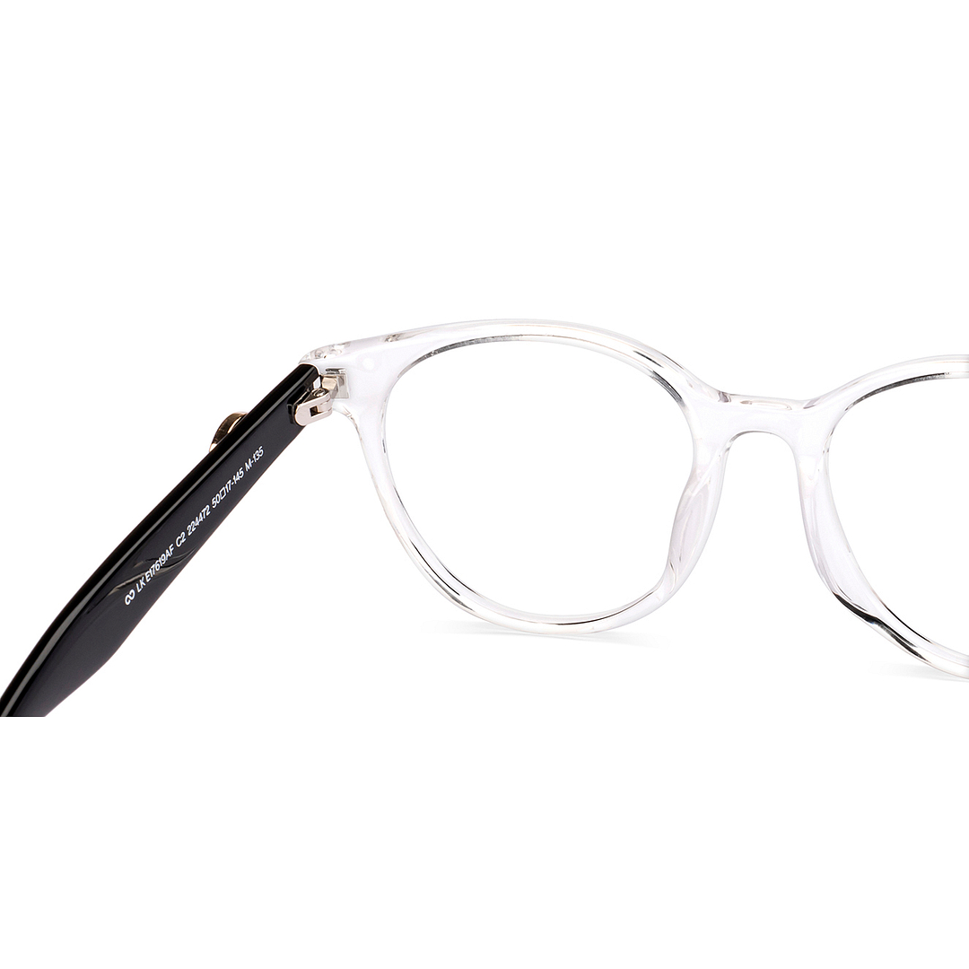 Lenskart Crystal Transparent Full Rim Round left side