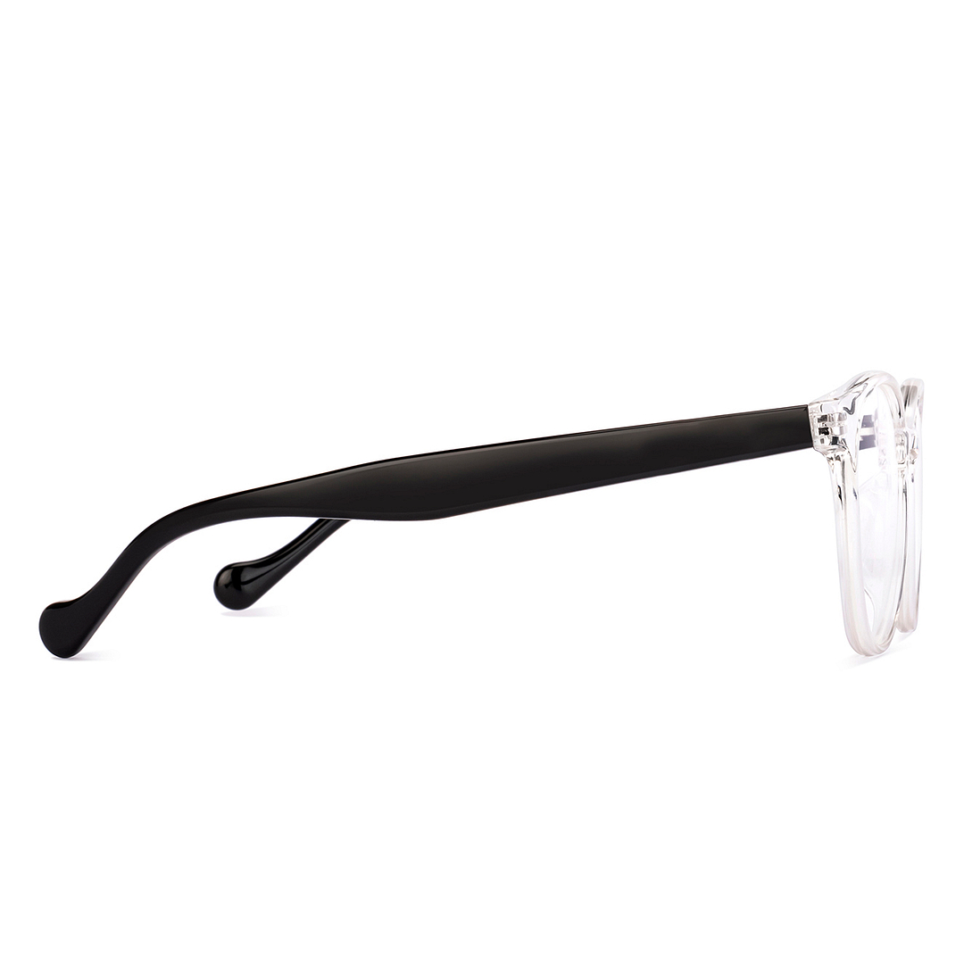 Lenskart Crystal Transparent Full Rim Round left side