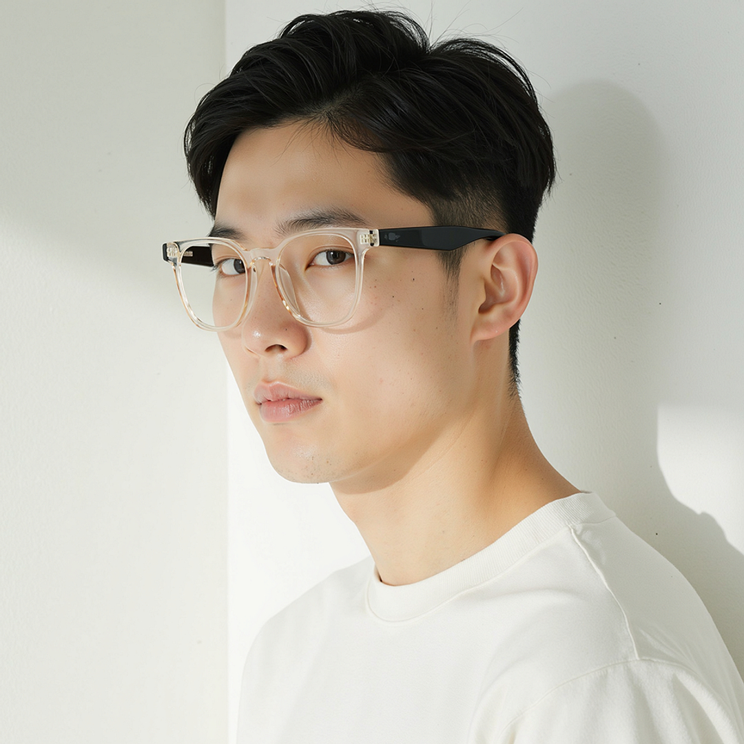 Lenskart Crystal Transparent Full Rim Square right side