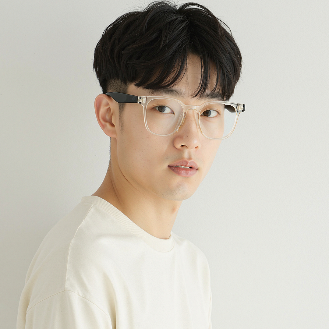 Lenskart Crystal Transparent Full Rim Square left side