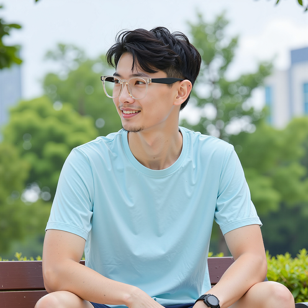 Lenskart Crystal Transparent Full Rim Square right side